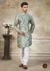 Outluk Vol 141 Silk Digital Printed Kurta And Pajama Mens Wear Manufacturers 141001 To 141008